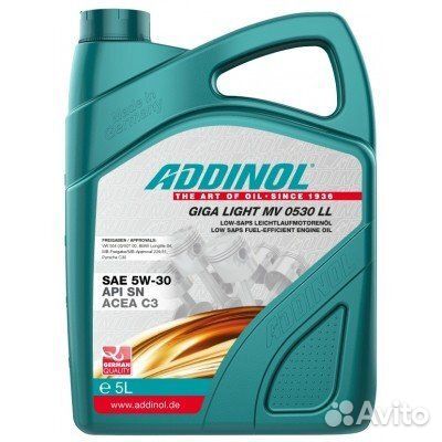 5w-30 addinol Giga Light LL 5л