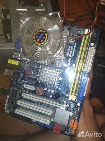 Комплект мать проц кулер оперативка 775