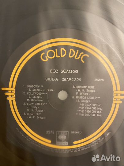 Пластинка Japan Boz Scaggs – Gold Disc