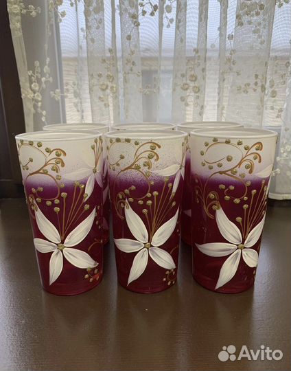 Набор стеклянных бокалов 6 штук