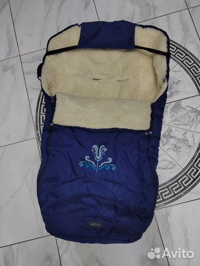 Зимний конверт в коляску на овчине