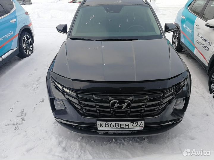 Дефлектор капота (Classic полупрозрачный) Hyundai Tucson