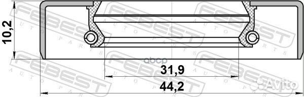 Сальник привода 95GDS34441010X Febest