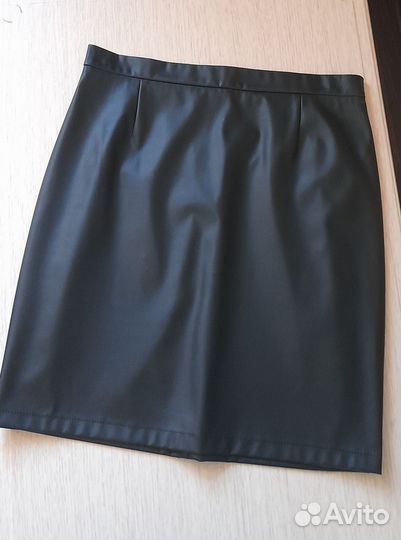 Юбка кожаная, р.44
