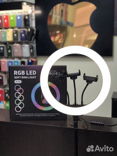 Кольцевая лампа RGB 36см MJ 36