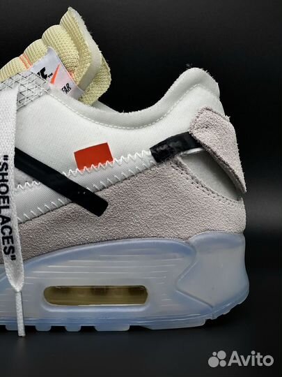 Кроссовки Nike Air Max 90 Off-White белые