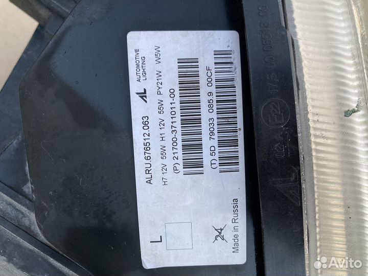 Фары на priora