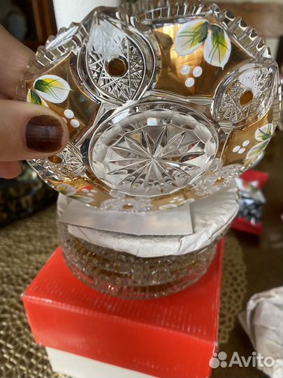 Разетки хрусталь лепка Чехия