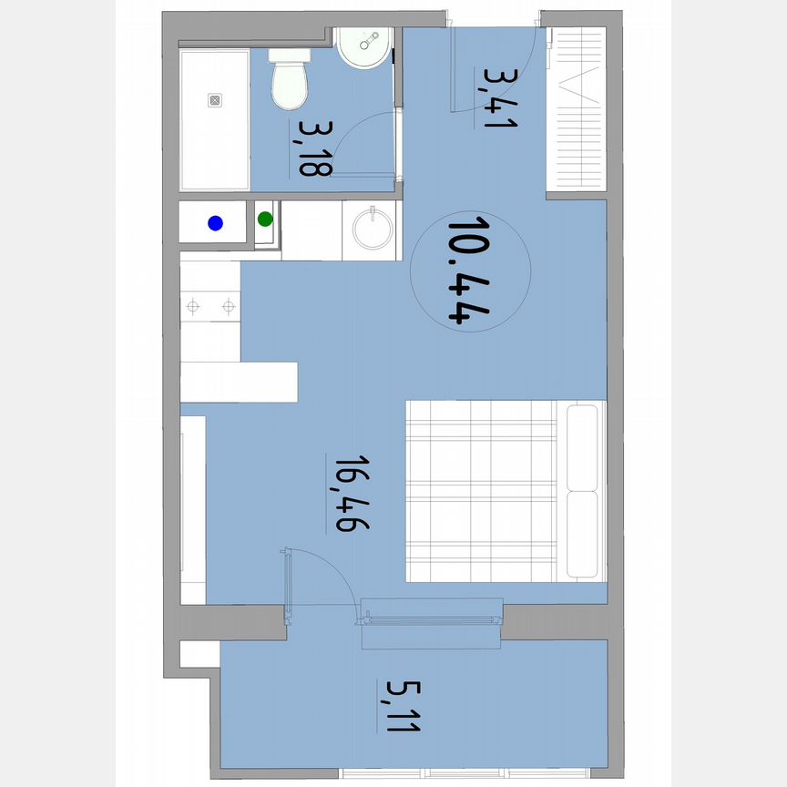 1-к. апартаменты, 28,6 м², 10/13 эт.