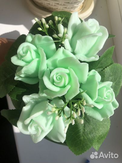 Букет цветов из мыла,арома,розы,подарок,цветы