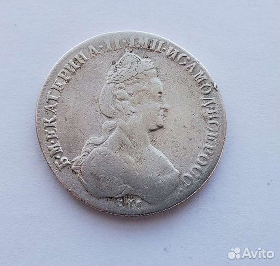 Рубль 1780 спб из серебро Царская Россия оригинал