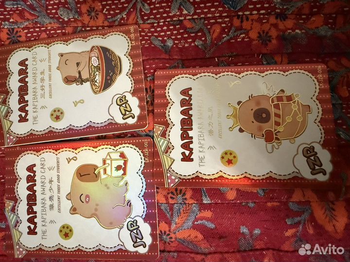 Карты капибары аниме набор