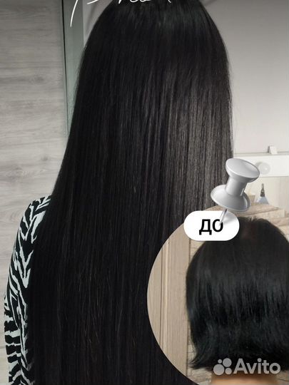 Наращивание волос биопротеиновым волокном