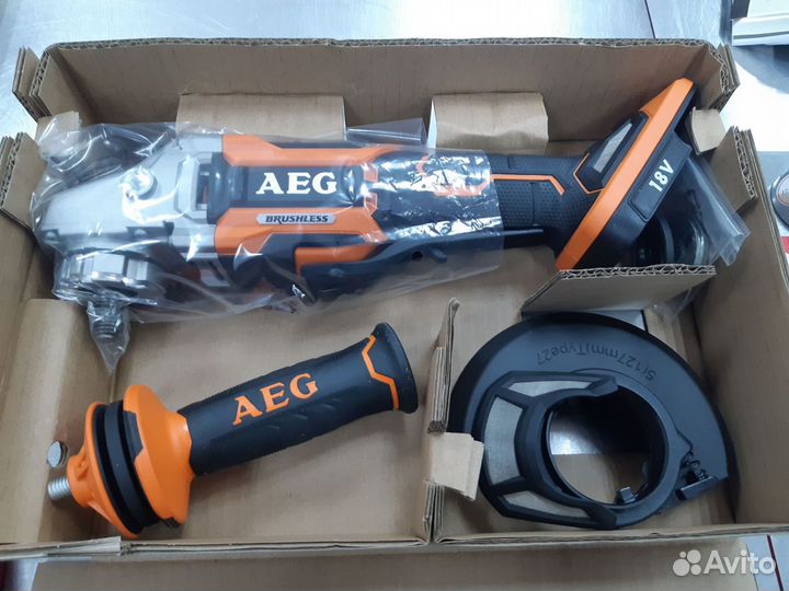 Бесщеточная угловая шлифмашина AEG bews18-125BL-0