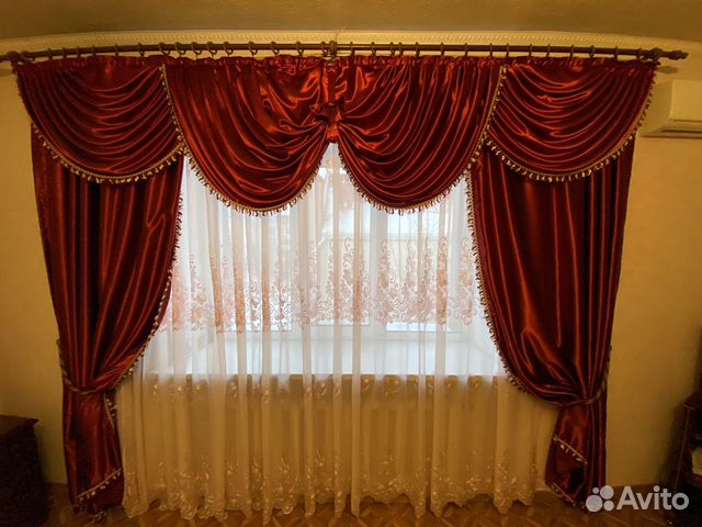 Комплект шторы и тюль бу