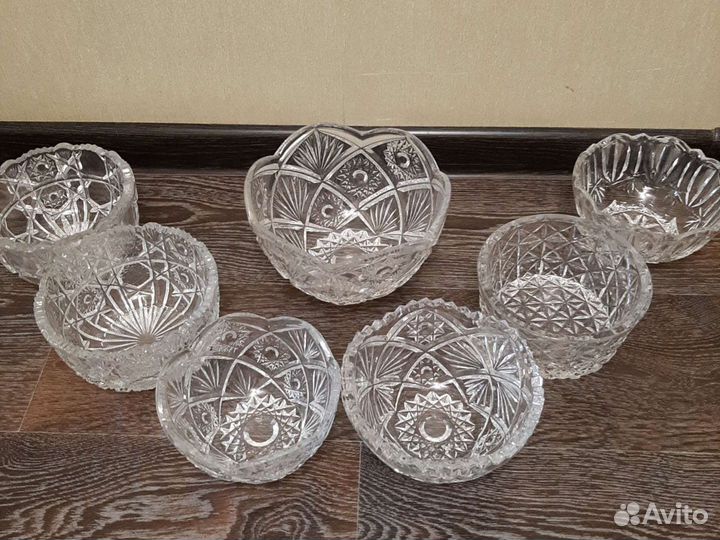 Ваза конфетница хрусталь