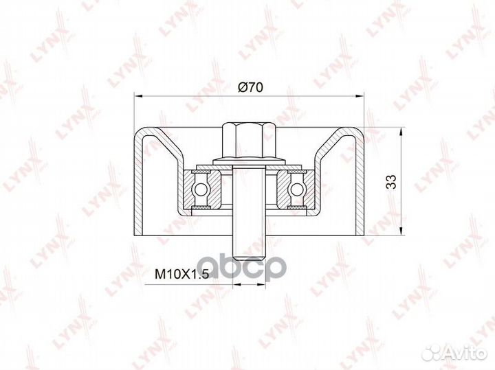 Ролик натяжной приводного ремня PB5032 lynxauto
