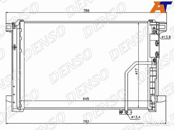 Радиатор кондиционера mercedes C-class W204 06-14