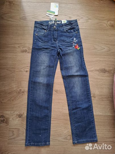 Джинсы для девочки 128 новые nano