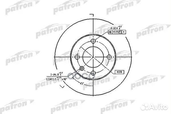 Диск тормозной PBD2780 patron