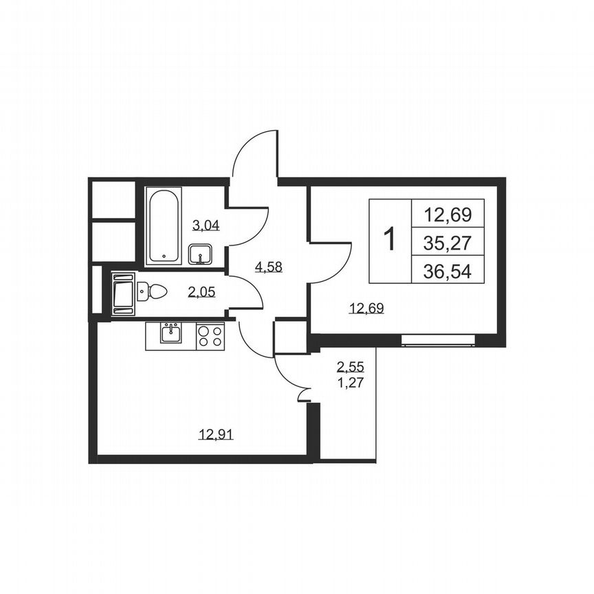 1-к. квартира, 36,5 м², 9/19 эт.