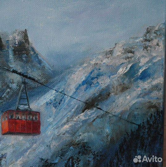 Картина маслом на холсте пейзаж горы