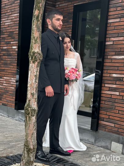 Мужской классический костюм черный 50