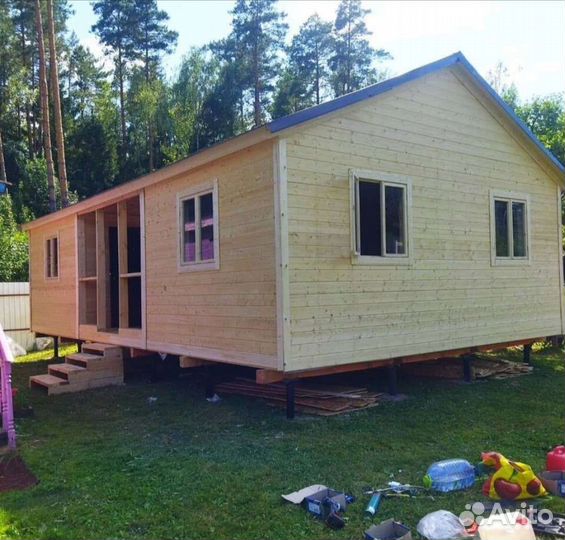 Каркасные дом летний вариант без утеплённо 10х6м