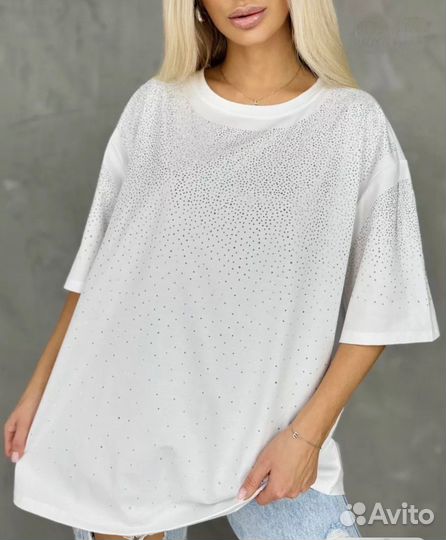 Женские футболки со стразами 46-48-50-52-54