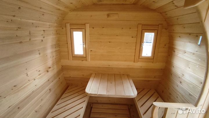 Баня бочка Квадро под ключ