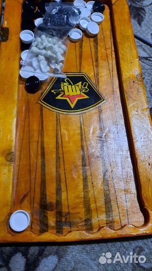 Нарды ручной работы большие с шахматами