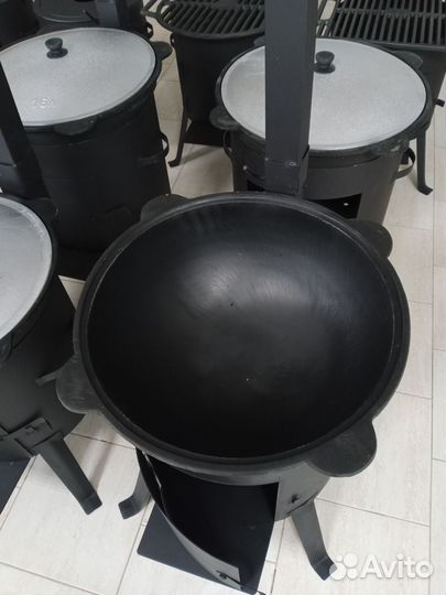 Казан 16л + печь с дымоходом