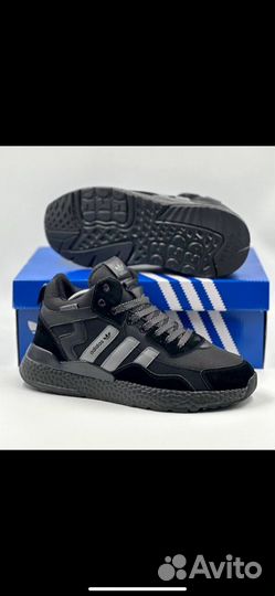 Зимние ботинки Adidas с мехом черные