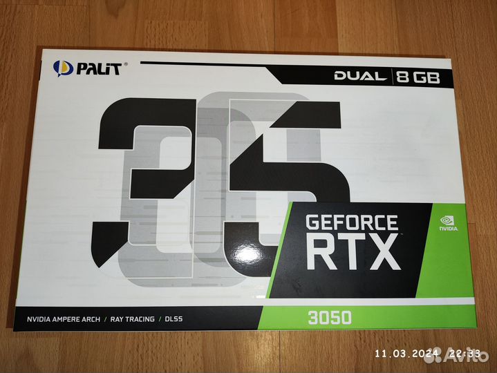 Видеокарта Palit RTX 3050 Dual 8Gb новая
