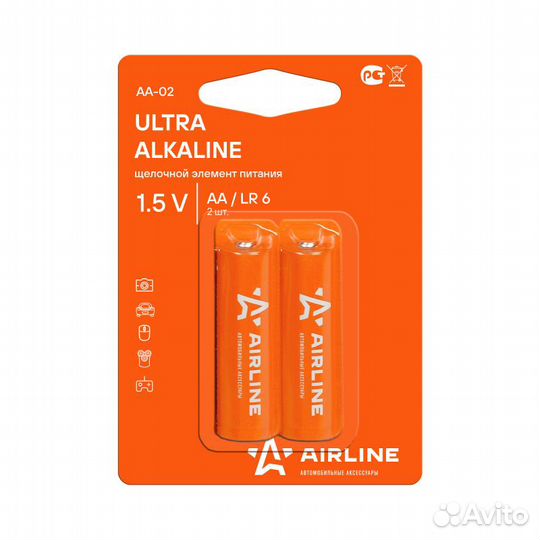 Батарейки lr6/aa щелочные 2 шт. блистер (aa-02)