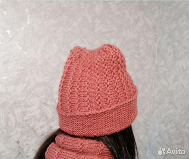 Комплект шапка и снуд женский