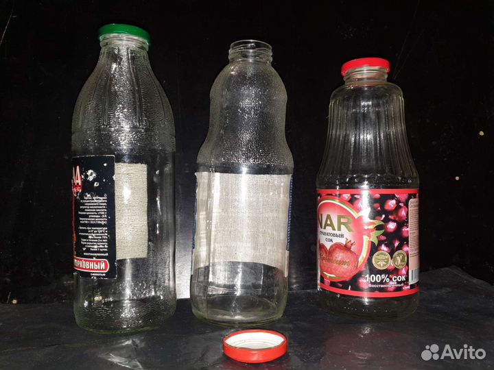 Бутыли 1 л с завинчивающимися крышками, 22 шт