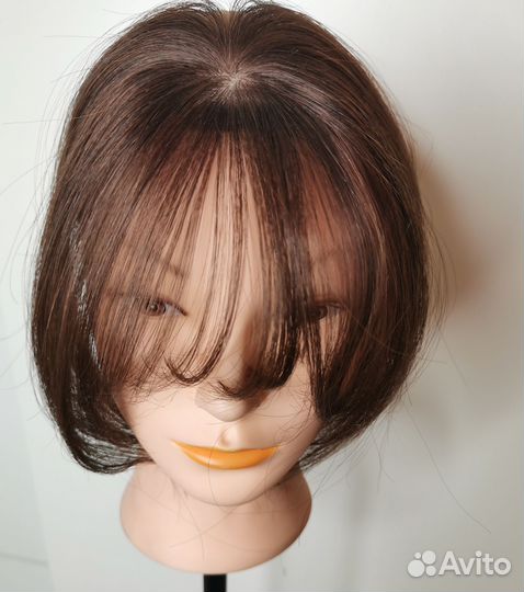 Накладка чёлка из натуральных волос новая