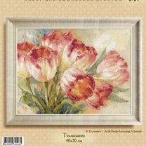 Картина для вышивания крестиком "Тюльпаны"