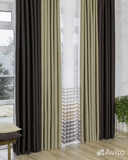 Комплект штор блэкаут Марсель готовые и на заказ