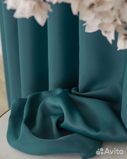 Портьеры блэкаут Марсель Морской шторы