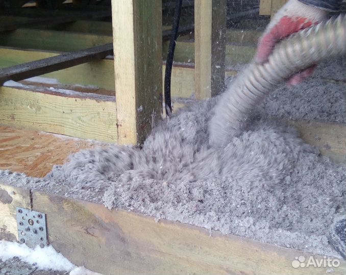 Утеплитель эковата для стен, потолка, мансарды