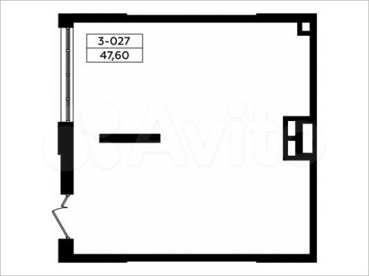 Продается торговое помещение площадью 47.6 кв.м
