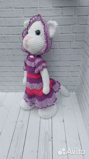 Игрушка вязаная.Кошка