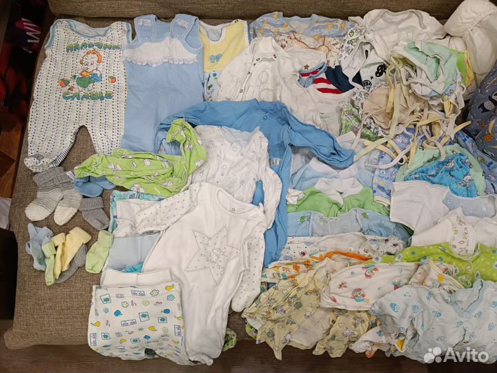 Детские вещи на мальчика с рождения до 9 м 4пакета