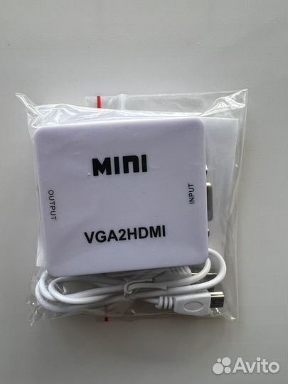 Конвертер-переходник с VGA на hdmi с доп. питанием