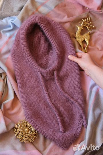 Шапка-капор из пуха норки