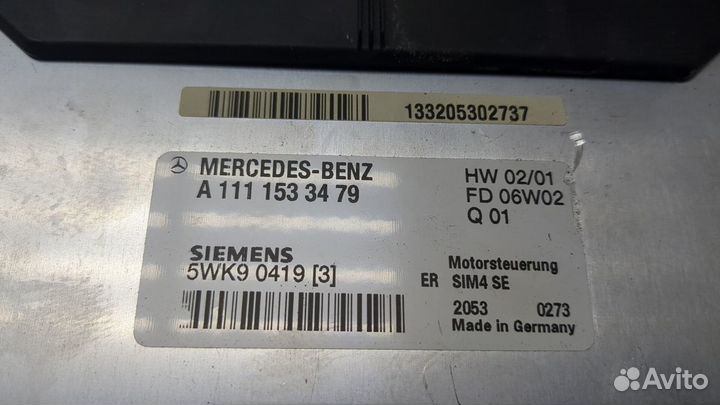 Блок управления двигателем Mercedes C W203, 2002