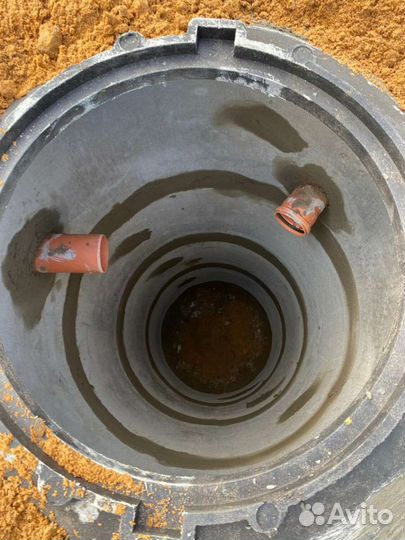 Монтаж септика из бетонных колец под ключ