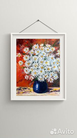 Картина цветы полевые